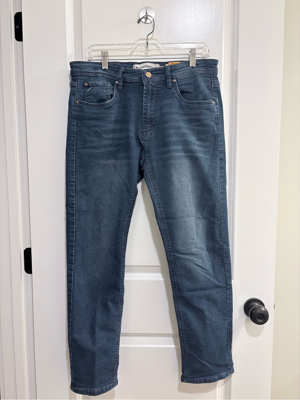 Tailor Vintage Slim Straight Jeans in Dark Blue Wash